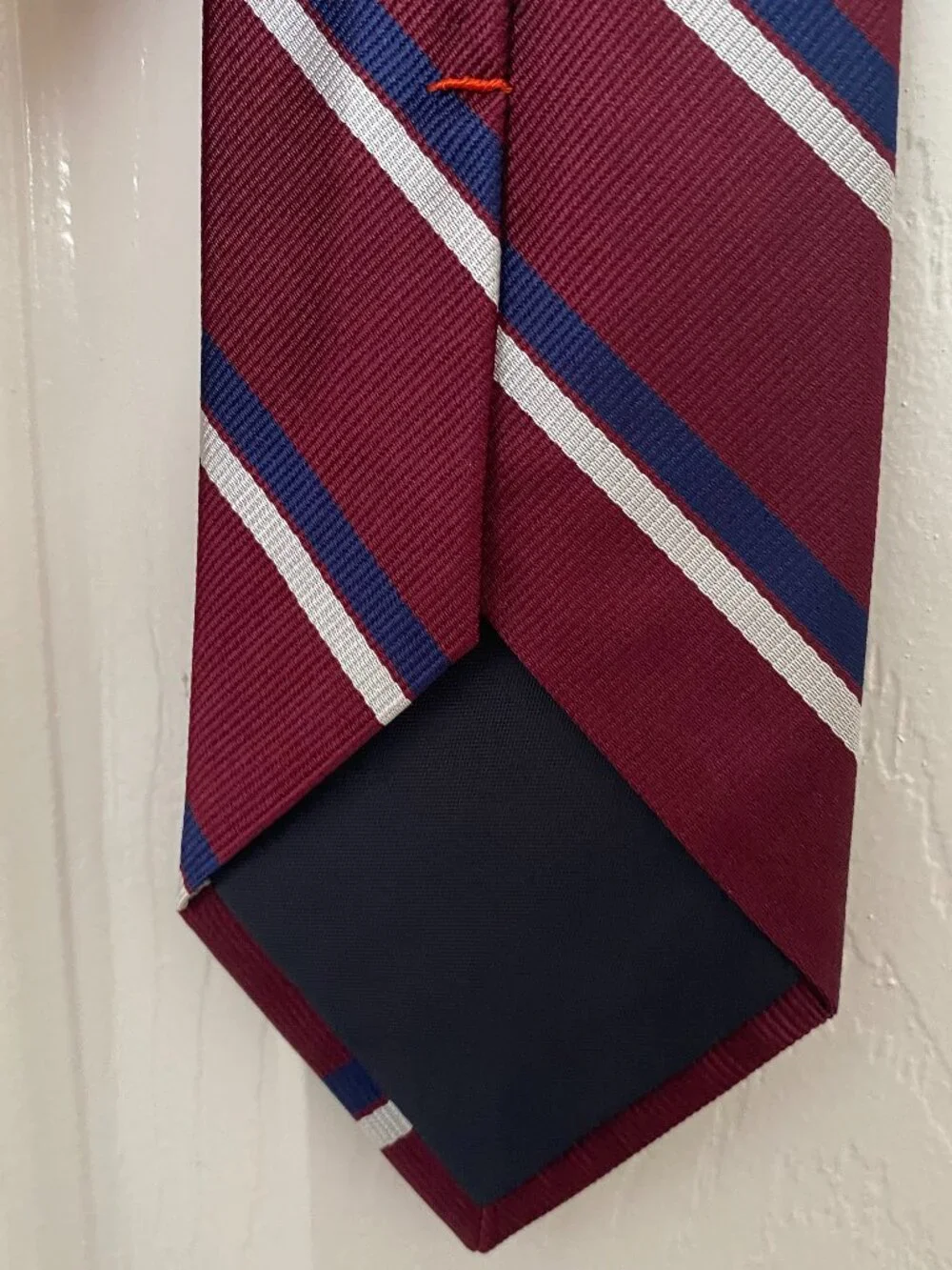 NWT J.Crew Burgundy Silk Repp Stripe Tie
